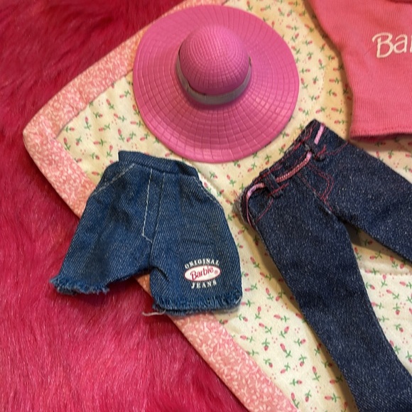 Barbie Pink Top with Denim Jeans and Accessories - Picture 2 of 5